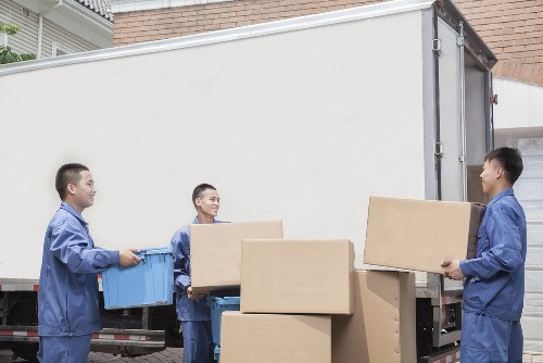 Prepared furniture items for pick-up in a Notting Hill flat