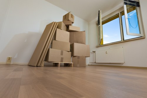 Professional packing supplies prepared for a local move in Notting Hill