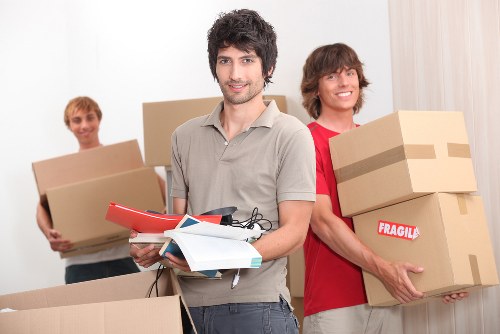 Moving van and boxes prepared for a Notting Hill relocation