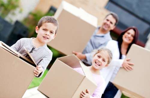 Residential relocation items prepared for a flat move in Notting Hill