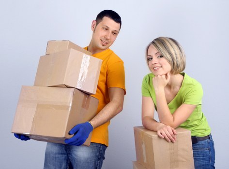 Packed moving boxes ready for a local removal in Notting Hill