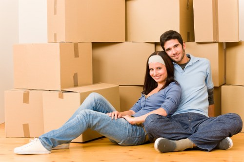 Packing and loading household items for a Notting Hill move