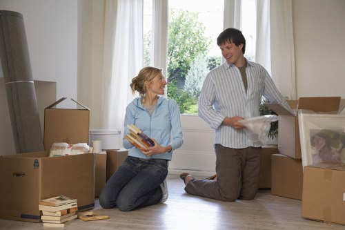 Local moving vehicle arranged for a Notting Hill property move